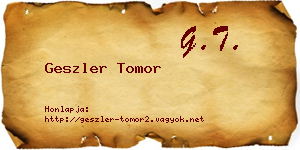 Geszler Tomor névjegykártya